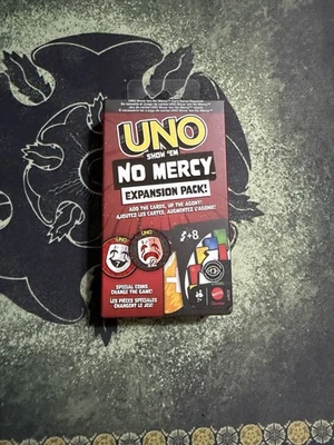 Mattel UNO Show 'Em NO MERCY Card Game EXPANSION PACK. In Hand. NEW Mattel Coins - Image 1 of 2