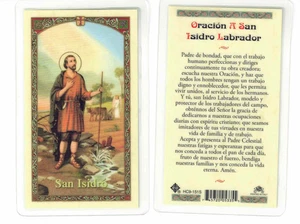 Oracion a San Isidro Labrador - Spanish - Laminated Holy Card HC9-151S - Picture 1 of 3