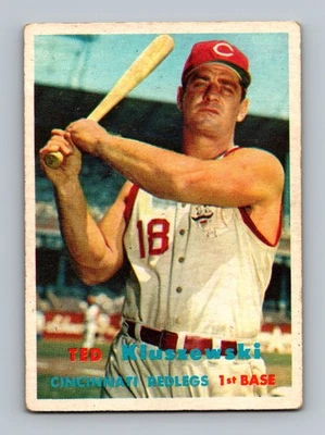 Tarjeta de béisbol 1957 Topps #165 Ted Kluszewski en muy buen estado de colección Foto 1 de 2