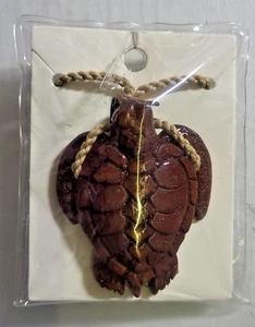 Schildkrötenkette, Handarbeit, Holz mit Naturschnur, Australien, einmalig, - Bild 1 von 4