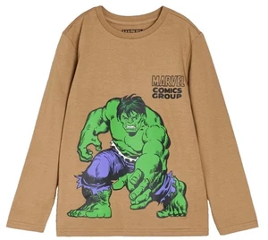MARVEL AVENGERS 128 SHIRT HULK LANGARM LANGARMSHIRT BRAUN HERO HELD NEU - Bild 1 von 8