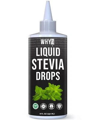 WHYZ Liquid Stevia Drops 8oz Plant-Based, Zero Calorie Sweetener, 1,183 Servings - Image 1 of 4
