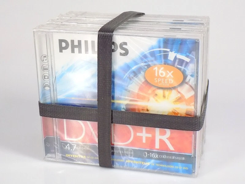 10er Pack Jewelcase Rohlinge Philips DR4S6J10C/10 4.7GB 120Min. DVD+R 16x Speed - Bild 1 von 1