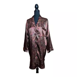 Vintage 80s BG Intimates Paisley Polyester Nightshirt, Size S - Bild 1 von 8