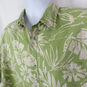 Camisa Hawaiana Cooke Street Para Hombres 2XL Verde Aloha Hecha en Hawaii Algodón Reverso - Imagen 1 de 11