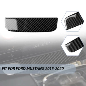 New For Ford Mustang 2015-2019 Carbon Fiber Central Storage Box Panel Cover Trim - Imagen 1 de 1