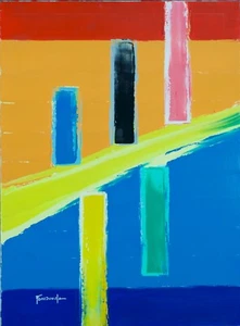 Beautiful Painting Modern Landscape Atlanta Building Design Guy Fondeville USA - Picture 1 of 10