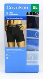 Calvin Klein Men's The Ultimate Comfort 3 Pack Boxer Brief Size XL New Free Ship - Picture 1 of 2