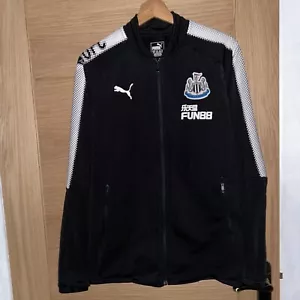 Puma Newcastle United Football Training Jacket Zip Up Track Top Black Medium M - Picture 1 of 7