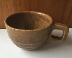 Monmouth Pottery Maple Leaf Mojave Brown Speckled Coffee Cup / Mug - Picture 1 of 6