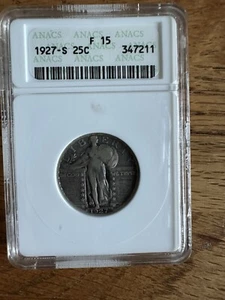 1927 S 25C Standing Liberty Quarter F15 LOT(3) (1) F12 - Picture 1 of 8