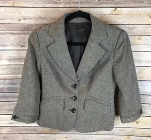 The Limited Brown Tan Tweed Jacket Coat Blazer Button Front Work Career Sz S - Picture 1 of 4