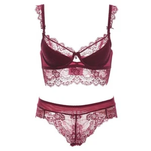 Varsbaby Push Up Lace Bra with Panty Set Underwire Lingerie - Picture 1 of 28