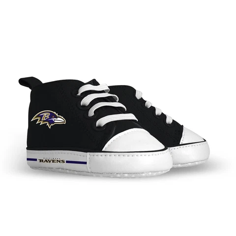 Baltimore Ravens Baby Shoes, NFL Pre-Walker Hightops High Tops Cover