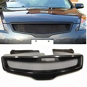 Car Front Bumper Grille Mesh For Nissan Altima 2007 2008 2009 Carbon Fiber Black - Picture 1 of 7