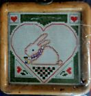 DALE BURDETT country cross stitch KIT "Spring Bunny"  CK607 Vintage 4" x 4"