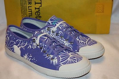 NUEVO EN CAJA TRETORN Seksti Primavera Floral Azul Iris Tenis Clásicos Zapatos 9.5 Foto 1 de 4