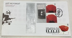 GB QEII 2007 2008 Twin Lest We Forget Armistice Poppy FDC Chelsea & London SW1 - Picture 1 of 4