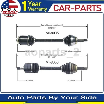 Eixo dianteiro TrakMotive CV junta eixo para Dodge Stealth FWD 3.0L 1992 1991 - Imagem 1 de 3