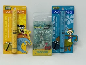 3 piezas Wet N Wild Bob Esponja Pantalones Cuadrados Splash On Impermeable Rímel y Rizador de Pestañas - Imagen 1 de 8