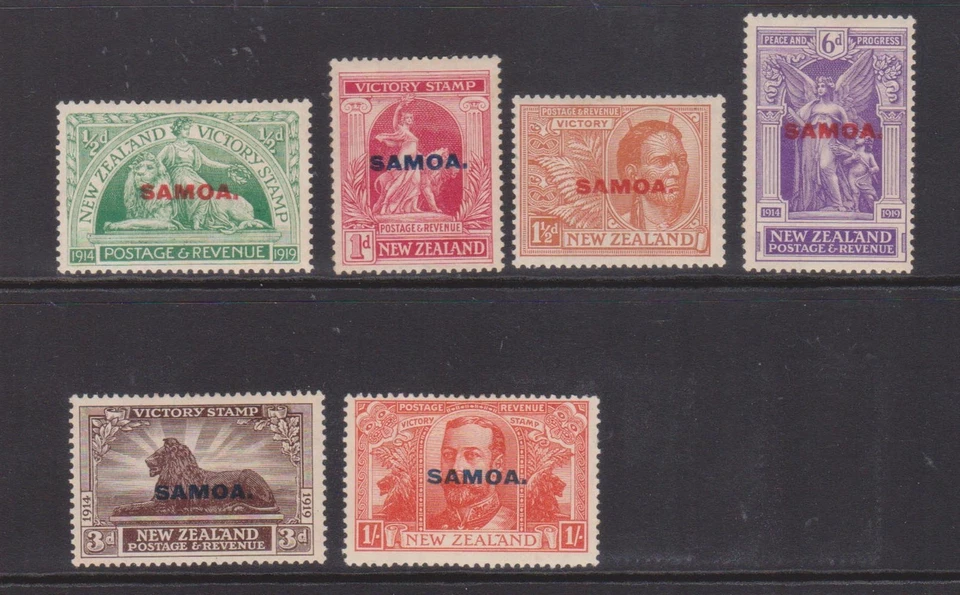 (K40-23) 1920 Samoa conjunto de 6 sellos victoria O/P Samoa sellos MH (W) (GT41) Foto 1 de 1