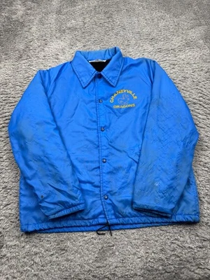 Chaqueta De Colección Línea Tiza Hombres Grande Azul Polar Sherpa Forrada Bombardero Rompevientos Abrigo Foto 1 de 4