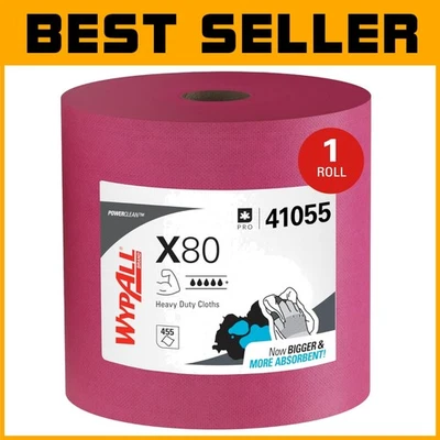 PowerClean X80 Heavy Duty Cloths, 455 Sheets, Red - Image 1 of 4