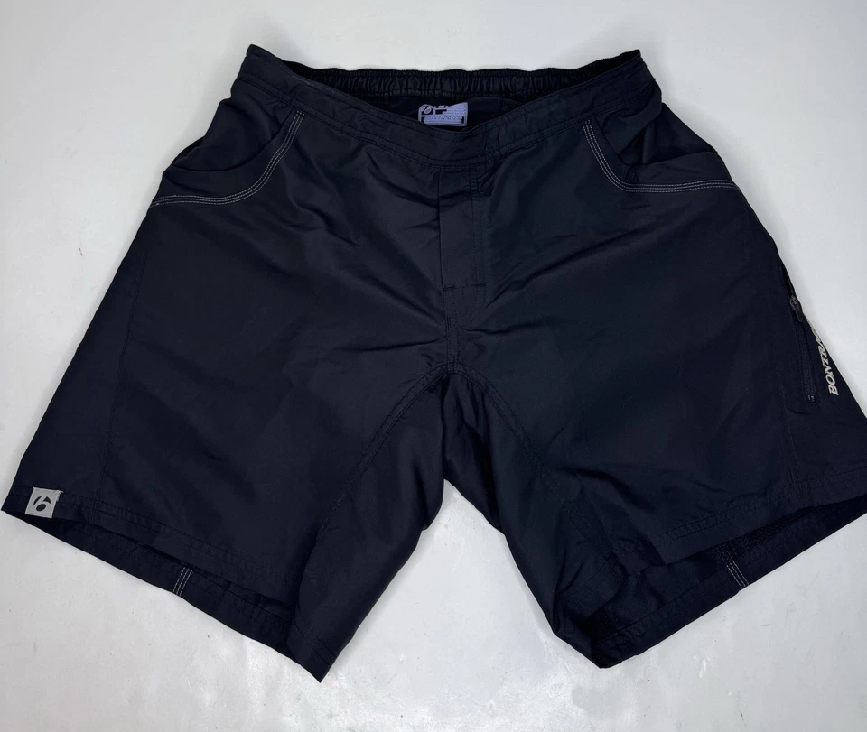 Pantalones Cortos de Ciclismo Bontrager Talla Mediana Asiento Acolchado Negro Satélite Bolsillo con Cremallera Foto 1 de 4