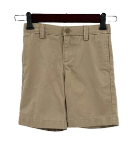 Lands End Chino Shorts Khaki Tan Boy’s Size 5-6 Adjustable Waist School Approved - Picture 1 of 10