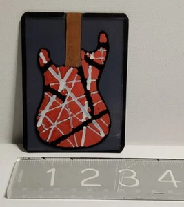 EDDIE VAN HALEN REFRIGERATOR MAGNET ORIGINAL POP ART NEW OIL PAINT HAND DRAWN - Picture 1 of 2