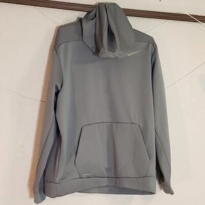 Nike Hoodie Men XXL Gray Swoosh Therma Fit Regular Fit Sweater Sweatshirt - Picture 1 of 8
