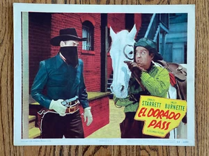 Scheda originale El Dorado Pass film lobby Charles Starrett Smiley Burnette 1948 - Foto 1 di 2