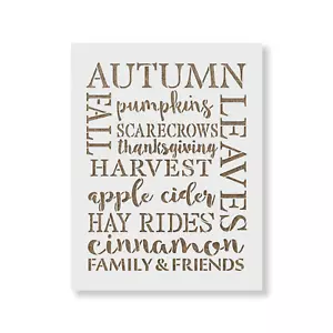 Herbst Worte Schablone - robuste & wiederverwendbare Mylar Schablonen - Bild 1 von 5