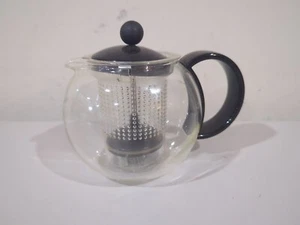 Bodum Glass Tea Pot with Infuser Black With Lid & Handle - Picture 1 of 6