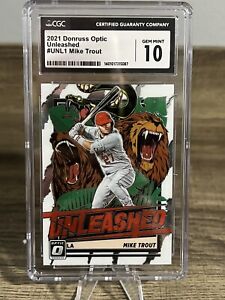 2021 Donruss Optic Unleashed Mike Trout CGC 10