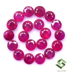4 mm Natural Ruby Round Cut Lot 20 Pcs 6.31 CTS Burma Calibrated Loose Gemstones - Picture 1 of 6