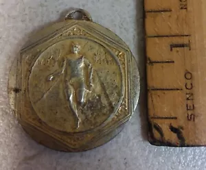 Vintage antike SPURLAUFMEDAILLE 30er Jahre vergoldet 800 Silber? - Bild 1 von 2