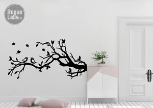 Cute Birds On Branch Inspired Animal Wall Art Sticker Decal Vinyl - Picture 1 of 4