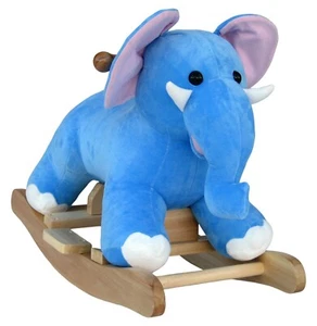 SCHAUKELPFERD SCHAUKELTIER Elefant Stofftier Kuschel-Tier Baby Schaukel Plüsch - Bild 1 von 6