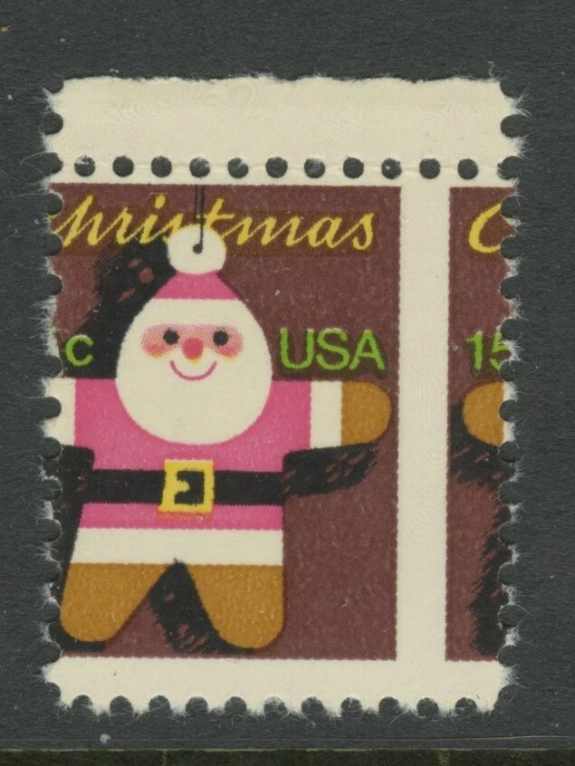 #1800 CHRISTMAS SANTA CLAUS  MAJOR PERF SHIFT MINT NEVER HINGED Perfect!!! - Image 1 of 1
