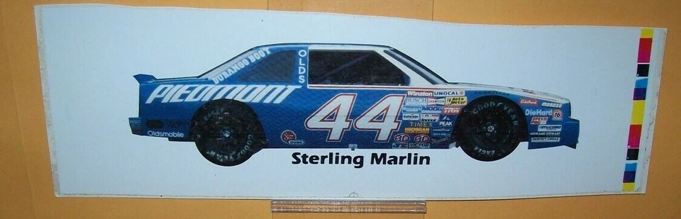 НАКЛЕЙКА НА БАМПЕР STERLING MARLIN NO44 PIEDMONT 12X4 - Изображение 1 из 1