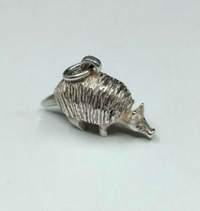 James Avery Sterling Silver Armadillo Charm Pendant Uncut Jump Ring