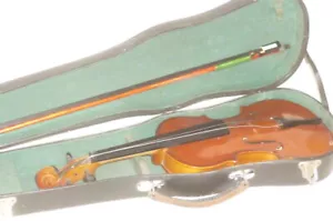 47cm Geige im Koffer Holzgeige Violine Geigenkoffer Geigenbogen Kindergeige ? - Bild 1 von 12