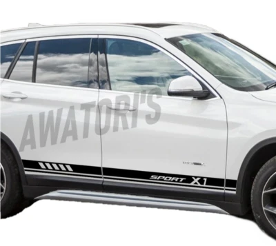 Calcomanías a rayas deportivas carreras para BMW X1 E84 F48 U11 faldón lateral coche 2 piezas Foto 1 de 4