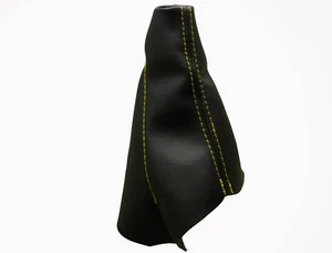 PEUGEOT EXPERT I (1994-2006) Soufflet Levier De Vitesse Cuir - Couture Jaune - Foto 1 di 1