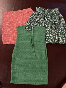 Lot of 3 SheIn Mini Skirts Dress Girls Size XS and Small - Picture 1 of 20