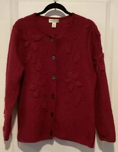 APPLESEEDS Womens Embroidered Cardigan PLPetite in Size Large - Picture 1 of 4