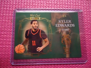 2022 wild card matte basketball KYLER EDWARDS SMOKING GUNS 2/4 GREEN