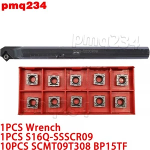 S16Q-SSSCR09 Boring bar Lathe turn index tool holder Iner hole+SCMT09T308 insert - Picture 1 of 7