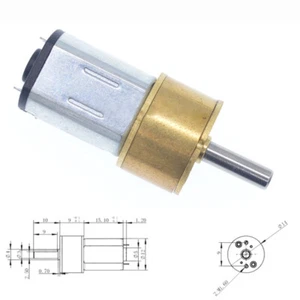14GA-N20 Micro Reduction Geared Motor DC 3V 6V 12V 15RPM-600RPM Dustproof - Picture 1 of 5